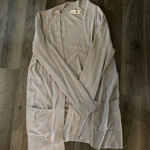 Gray basic pocket cardigan